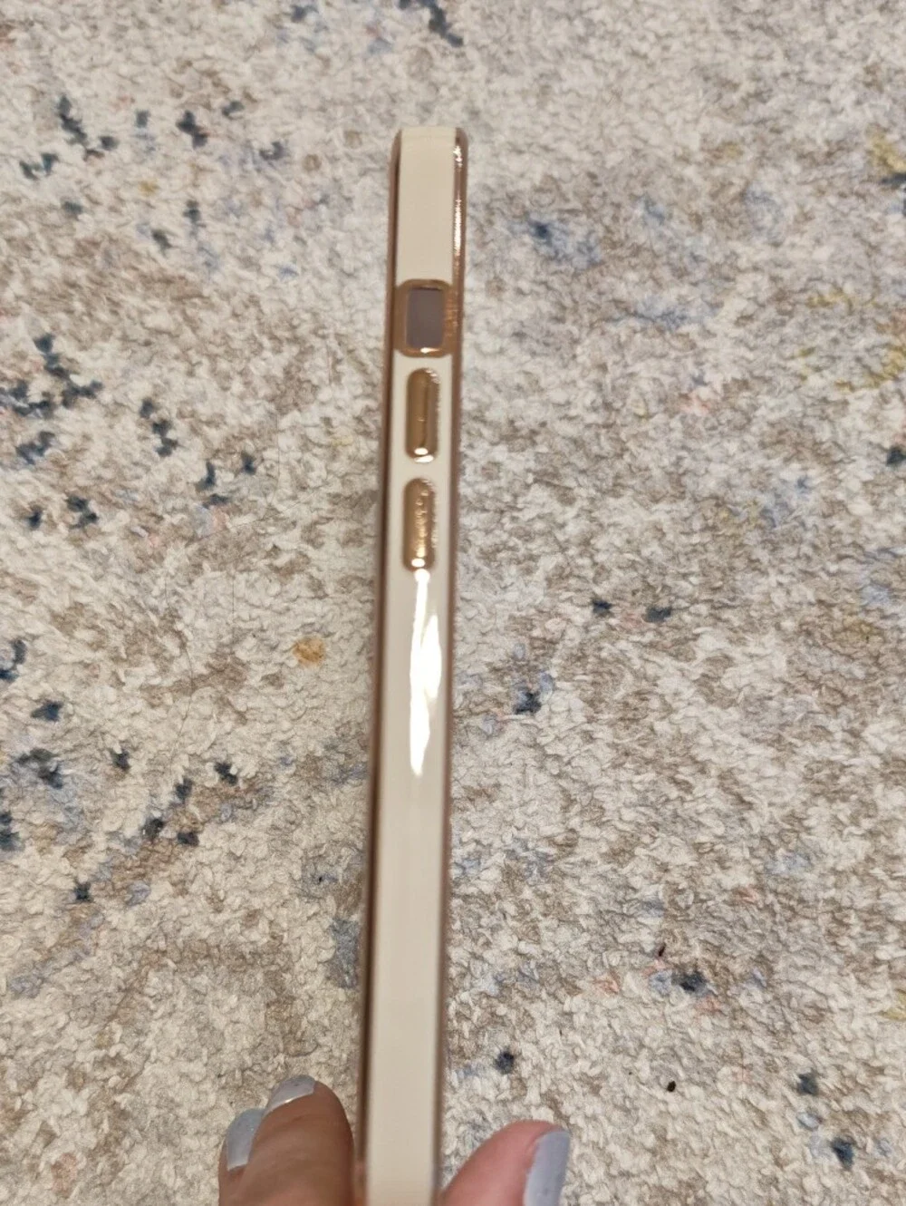 Clear Protective Phone Case with Rose Gold Trim and Camera Guard Iphone13